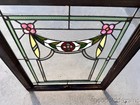 Beautiful Pair Of 1920 s Bungalow Style Stained Leaded Glass Windows 34  X 28 