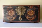 Antique Early 1900s S Korean With Chinese Letters Wedding dowry Chest trunk