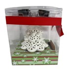 Yankee Candle White Ceramic Christmas Tree Luminary Tealight Holder 2009 New