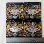 Las Vegas Sign Strip Reflective Drink Coasters 4 Pack Nevada Souvenir Metallic