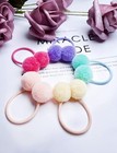 28pcs Pom Pom Hair Ties Band Hair Accessories For Baby Toddler Girl Kid Children