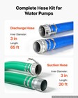 Vevor 3  Suction Hose Kit 65  Blue Pvc Backwash And 20  Green Suction Pump Hose