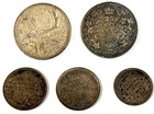 Lot Of 5 Canada Silver Coins Most Early 1900   s Estate Coins Ungraded