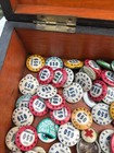 Union Affiliated Pin Back Buttons Group Of 50  Plus Other See Photos W box