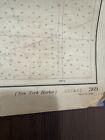 New York Harbor Nautical Chart Map Vintage Large Noaa 1949