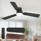 Ceiling Fans With Lights And Remote  42 Inch Modern Black Ceiling Fan  Low 