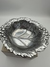 Vintage Arthur Court Cast Aluminum Grapes  Grape Leaf Candy nut Bowl 1999 Nice