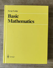 Basic Mathematics  Hardcover By Serge Lang  Springer Brand New Usa Stock