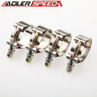 Set 4  1 25  Inch Stainless Steel Turbo Hose Coupler T-bolt Clamp 37mm-42mm Us
