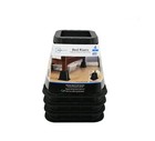 Mainstays Black Plastic Bed Risers  6 50 In X 6 50 In X 6 In 4 Pack  New 