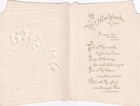 Farm On Page  Wild Rose  Book Design  Die Cut Christmas Card  Tuck Circa 1900