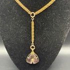 30g Vintage 12k Gold Filled Pocket Watch Byzantine Chain Fob Necklace czechglass