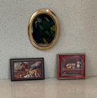 Vintage Lundby Dollhouse Furniture   Wall Hanging Set  mirror   2 Pictures 
