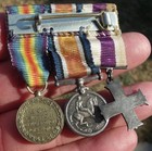 A Period Ww1 Miniature Mc Military Cross Group  Mounted 