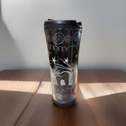 Starbucks 2007 Halloween To Go Travel Cup Black white Tree-glow In The Dark