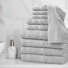 Grey  Mainstays 10 Piece Towel Set With Upgraded Softness   Durability  New