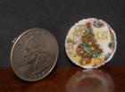 Porcelain Christmas  Plate  dollhouse Miniature   Uk  1 12 Scale   Room Box