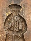 Antique Wood Gingerbread Man Cookie Stamp Mold Springerle Board Press Mould