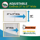 21 - 37 In  W X 18 In  H Clear Wood Frame Adjustable Window Screen