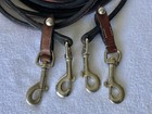 15 3  Heavyduty Double Stitched Leather Horse Training Draw Reins W pulleys
