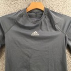 Adidas Techfit Activewear Shirt Mens M Gray Long Sleeve Round Neck Pullover