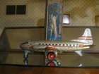 Marx Linemar Twa Trans World Airlines Tin Friction Dc 4 Airliner Airplane Toy