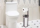 Free Standing Toilet Tissue Paper Roll Holder Stand Dispenser - Bathroom Orga   