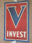 Original Ww1 Poster Invest V Victory Bonds Liberty Loan