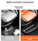Seametal Under Seat Storage Box Universal Car Seat Bottom Organizer Box Removabl