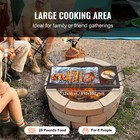 32  Rectangle Cooking Grate Fire Pit Grill Grate X-marks Heavy-duty Steel