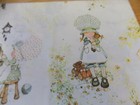 Vintage Holly Hobbie American Greetings Little Girls Wrapping Paper Gift Wrap 