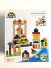 Wonder World 100 Pcs Wooden Blocks   Building Blocks For Toddlers New