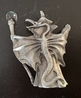 Pewter Wizard Snake Sorcerer Mythical Magic Crystal Ball Metal Figurine