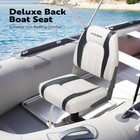 Folding Low Back Boat Seats 2 Pack  Waterproof Boat Captain Chairs Sponge Padded