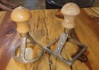 Vintage Italian Ravioli Cutters Wooden Handles Round square Shapes Made In Italy