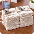 500pcs Double Head Wood Cotton Swab Nose Ears Cleaning Women Makeup Tools Lipsti