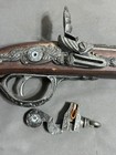 Vtg Replica Denix  1700s Flintlock Dueling Pistol 18  Movie Prop See Description