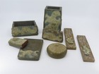 8 Piece Set Chinese Stationery Inkstone Yan And Calligraphy Stones With Fossils