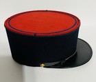 Vintage French Gendarme Police Hat Wwii Era Kepi - Blue Wool With Red Top