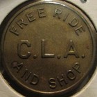 1962 C l a  Park And Shop Lebanon  Pa Transit Parking Token - Pennsylvania