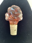 Vintage Decanter Wine Bottle Stopper Coral Glass With Cork Barware  