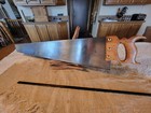 Antique Combination Hand Saw 26  8 Pt Legible Rule Sharp