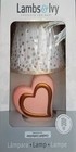 Lambs   Ivy Confetti Collection Pink Heart Lamp With Shade 