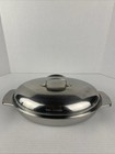 Revere Ware 2 Quart Covered Casserole Dish Solid Stainless Steel Buffet Service