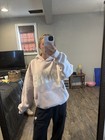 White Fox Women   s Pink Xs s Pullover Hoodie Logo Graphic Pockets Fleece