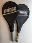 Lot Of 2 Nos Prince Pro Oversize Tennis Racquet 4 5 8  Grip With Cover