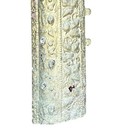 Antique Victorian Gold Painted Cast Iron Fireplace Insert Surround