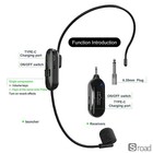 2 4g Wireless Mic System Headset Handheld 50m Range 8h Battery Reverb