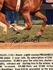 Secretariat - Ron Turcotte Signed 11x14 Preakness Tote Photo 1973  - Jsa
