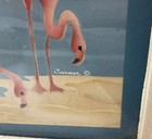 2 Mimo Miami Modern  Flamingos Lithograph Picture Print Turner Wood Frame